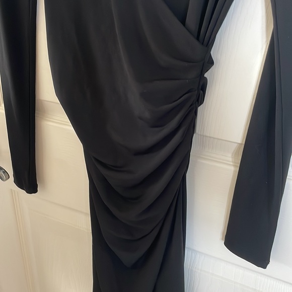 Jennifer Lopez black ruched Dress size XS - Picture 4 of 12